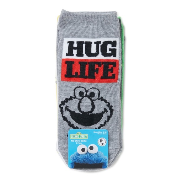 Sesame Street Women's No Show Socks, 6-Pack NWT's - Picture 2 of 2
